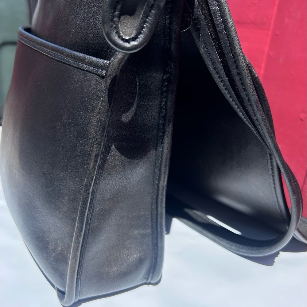 Vintage Coach 9144 Legacy BLACK Leather Studio Flap Crossbody Bag USA - Picture 4 of 14
